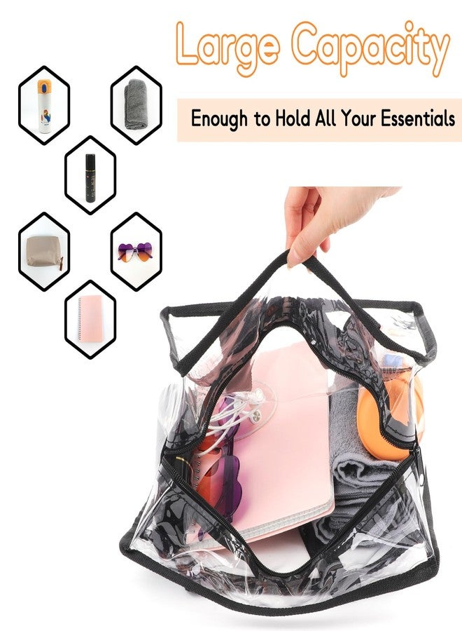 Hoiny Clear Bag for Stadium Events Approved, 12x6x12 Large Transparent Tote Bag with Zipper, Clear Bag Stadium Approved for Gym Concert Sports Festivals School - Image 5